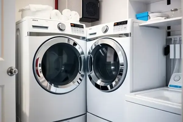Complete washer and dryer set installation